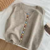 Maribela – Gilet in maglia con bottoni — 9