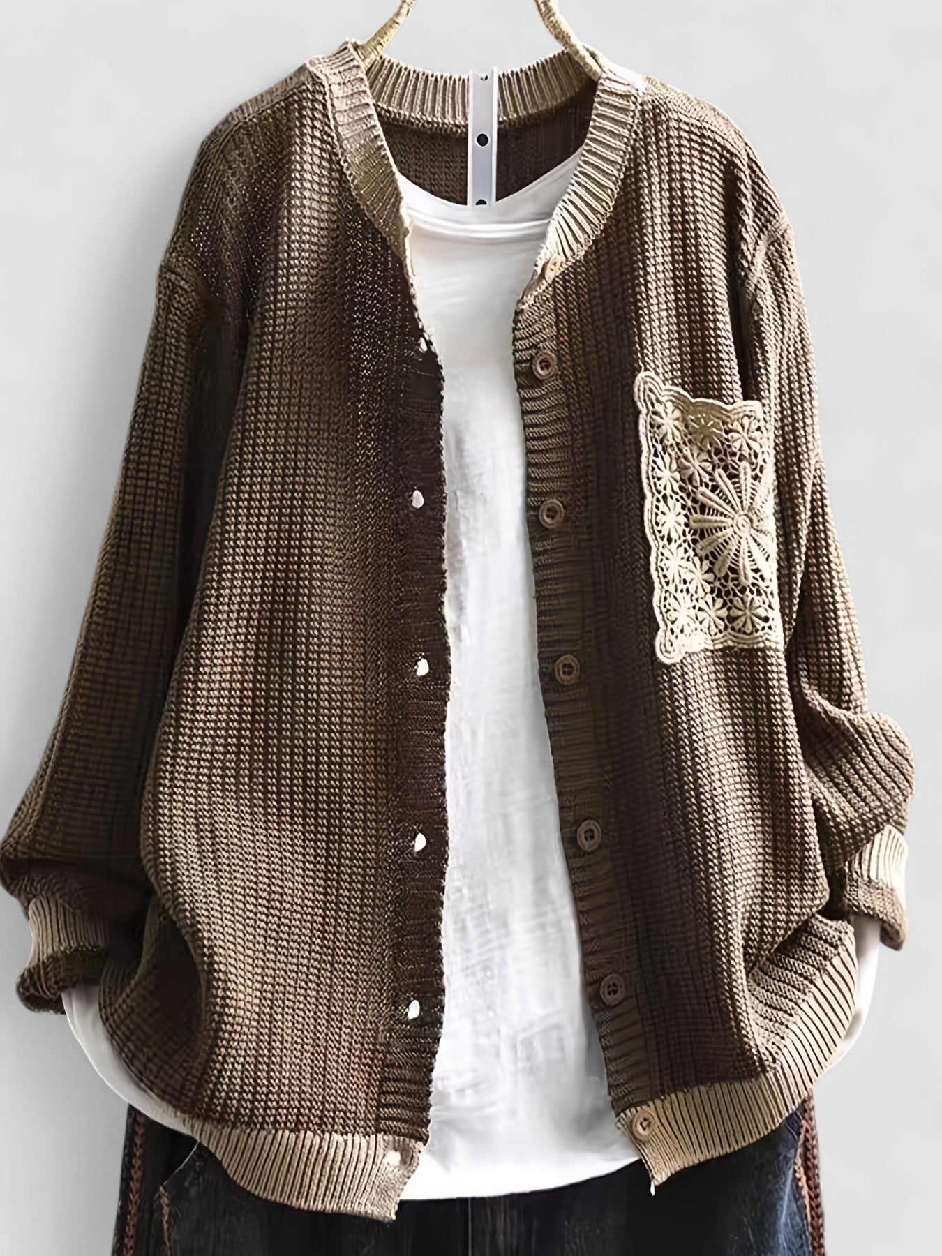 Marcelina – Cappotto in maglia con tasche — 1