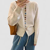 Celeste – Cardigan in maglia fine — 1