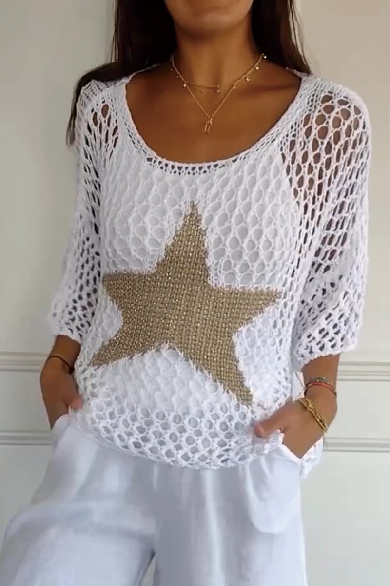 Larissa | Elegante maglione lavorato a maglia con stella — 1