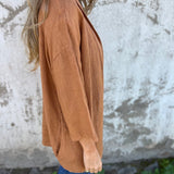 Cardigan in lino con volant — 4