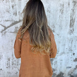 Cardigan in lino con volant — 5