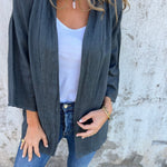 Cardigan in lino con volant — 10
