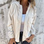 Danna | Giacca in velluto a coste con cappuccio e zip — 1