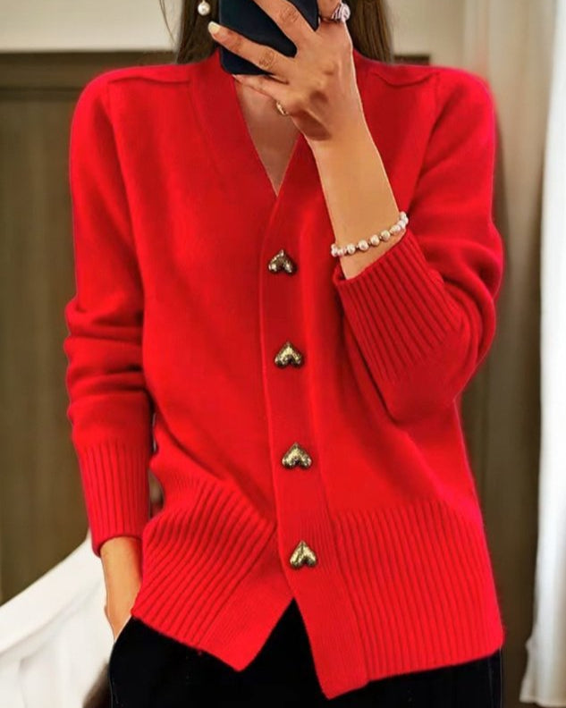 Adele | Cardigan elegante con bottoni a cuore — 5