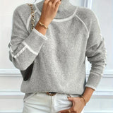 Elle | Comodo maglione a collo alto da donna — 2