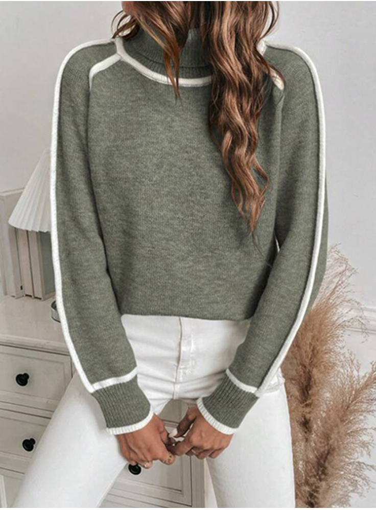 Elle | Comodo maglione a collo alto da donna — 5