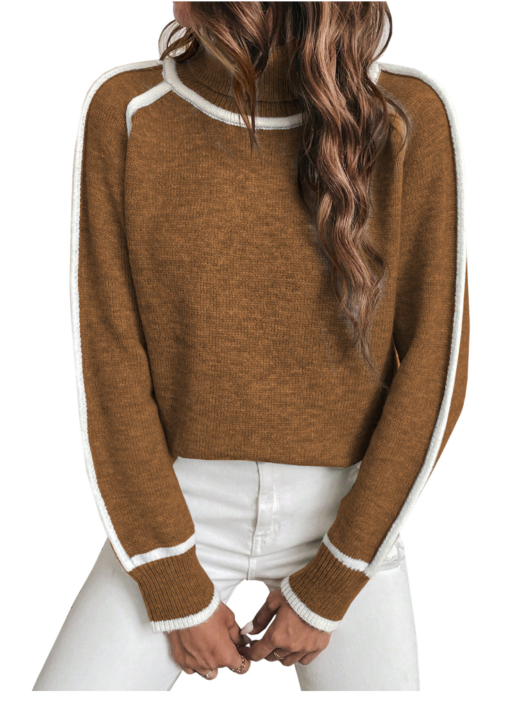 Elle | Comodo maglione a collo alto da donna — 6