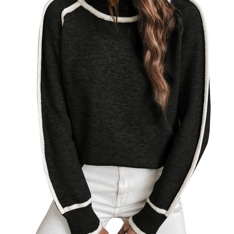 Elle | Comodo maglione a collo alto da donna — 8