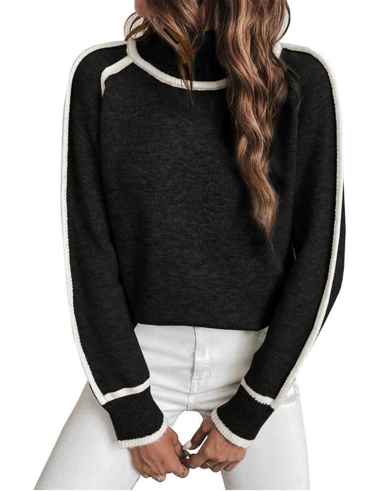 Elle | Comodo maglione a collo alto da donna — 8