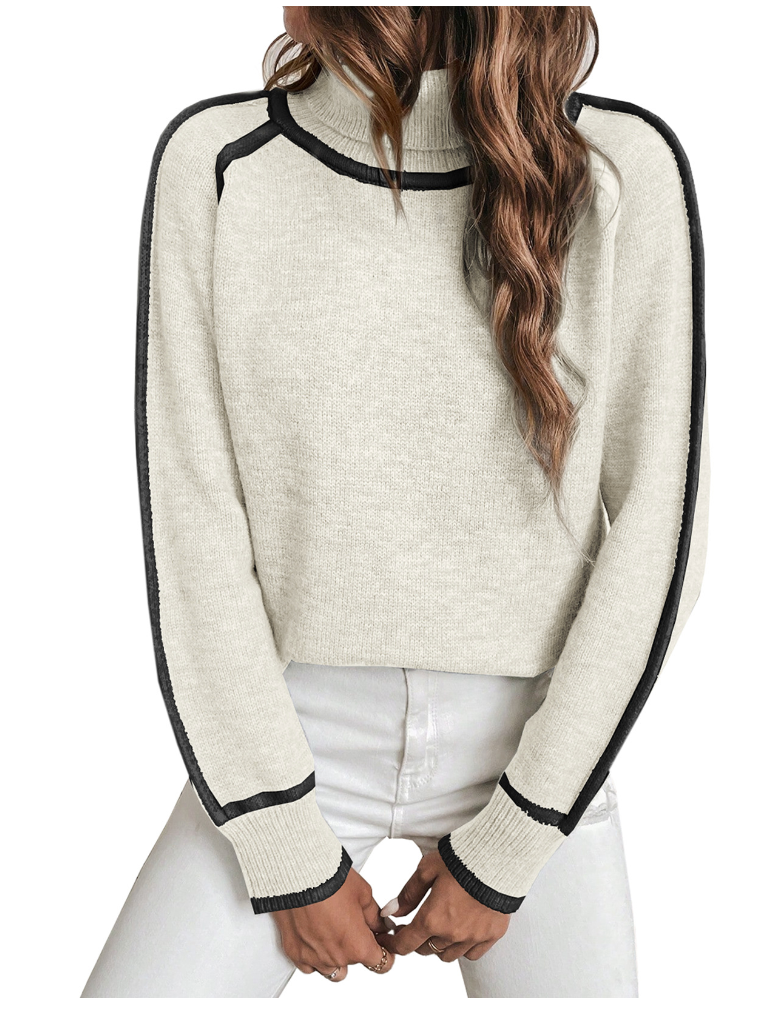 Elle | Comodo maglione a collo alto da donna — 9