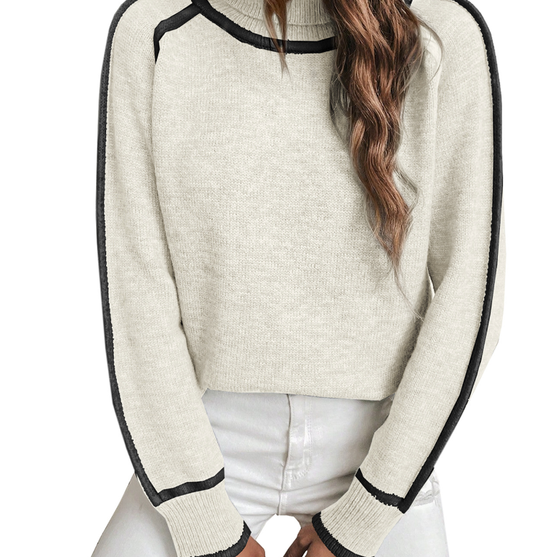 Elle | Comodo maglione a collo alto da donna — 9