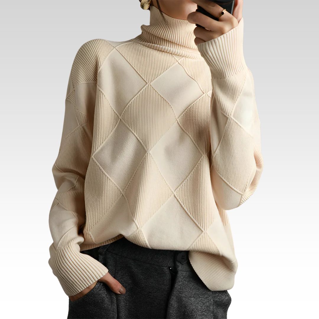 Marcelle | Maglione dolcevita a maglia grossa — 1