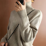 Marcelle | Maglione dolcevita a maglia grossa — 5