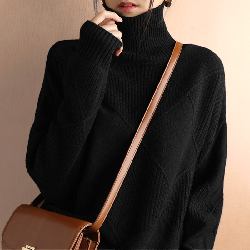 Marcelle | Maglione dolcevita a maglia grossa — 9