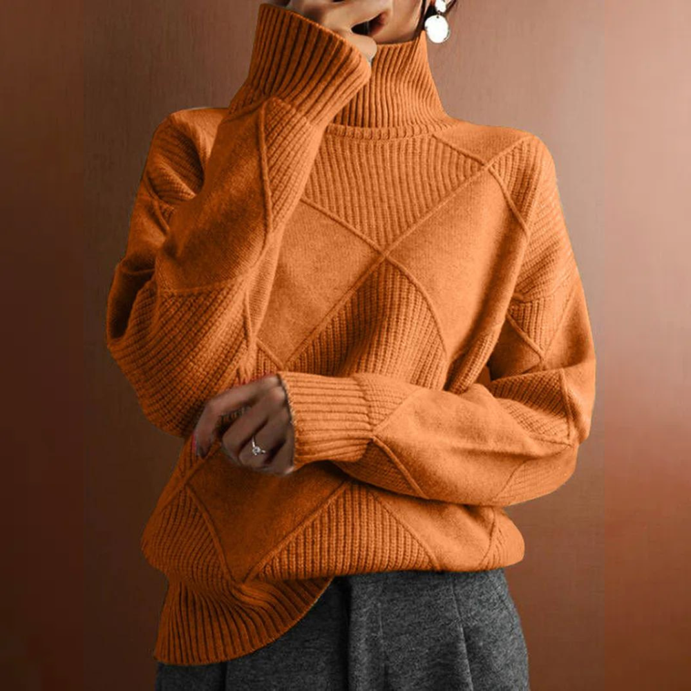 Marcelle | Maglione dolcevita a maglia grossa — 10