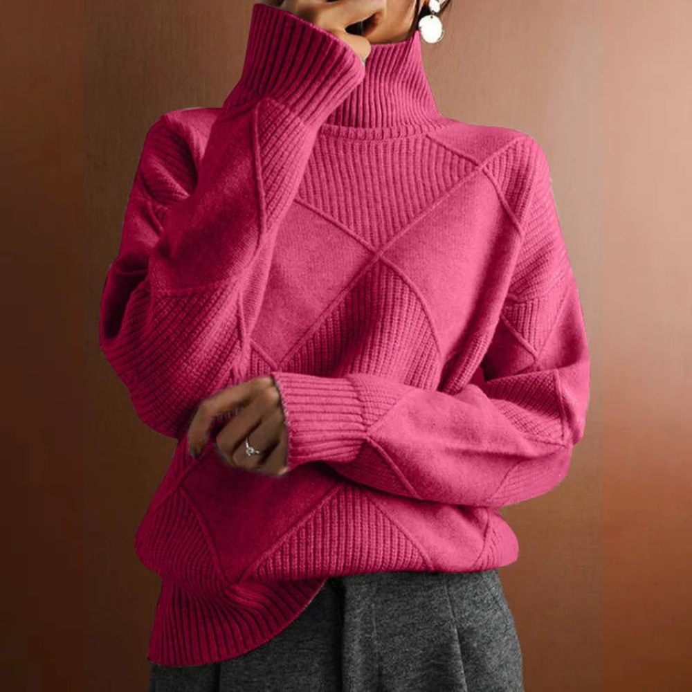 Marcelle | Maglione dolcevita a maglia grossa — 11