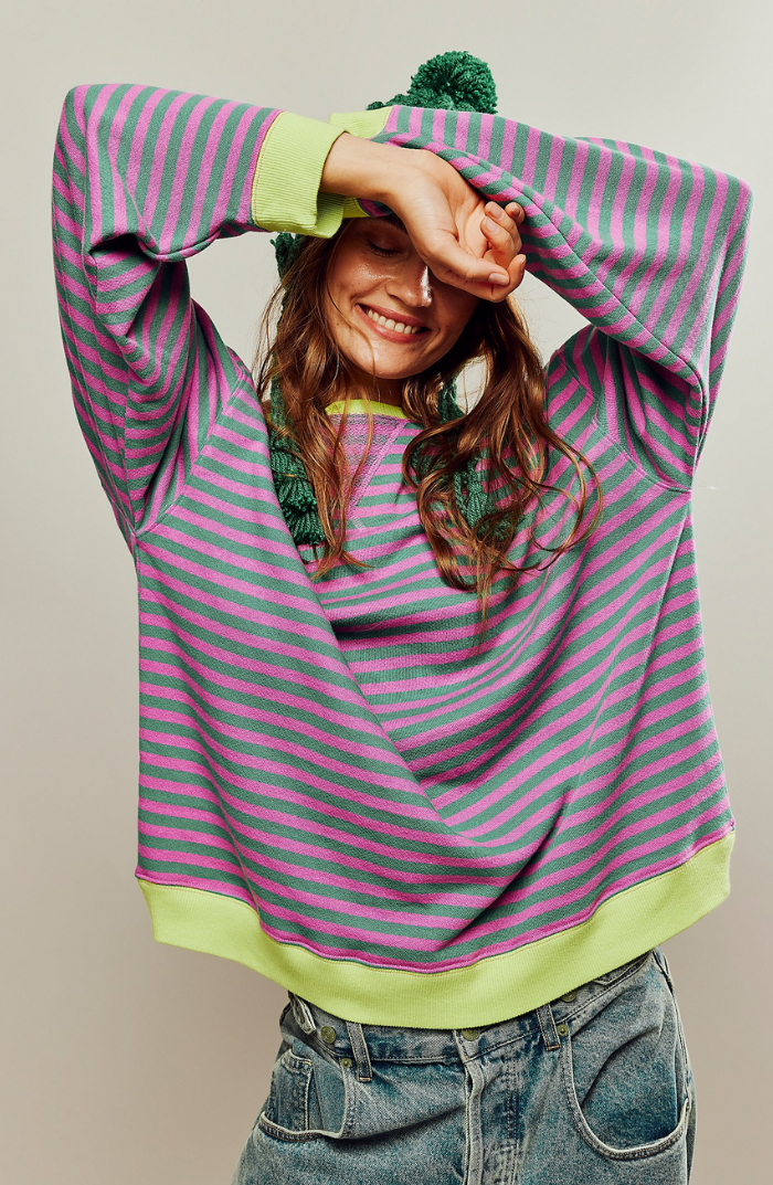 Mana | Maglione oversize a righe — 13