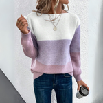 Clara | Elegante maglione patchwork tricolore — 3