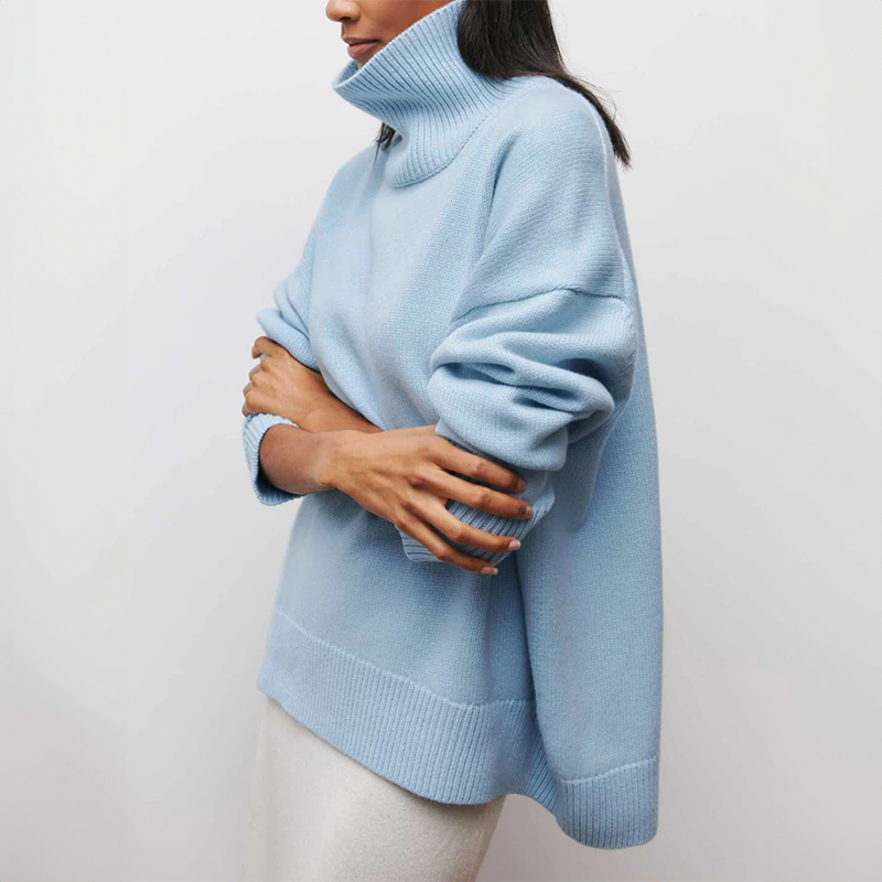 Amelia | Elegante maglione a collo alto lavorato a maglia — 2