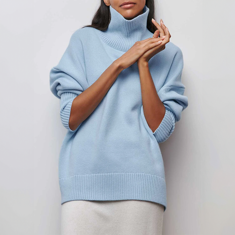 Amelia | Elegante maglione a collo alto lavorato a maglia — 3