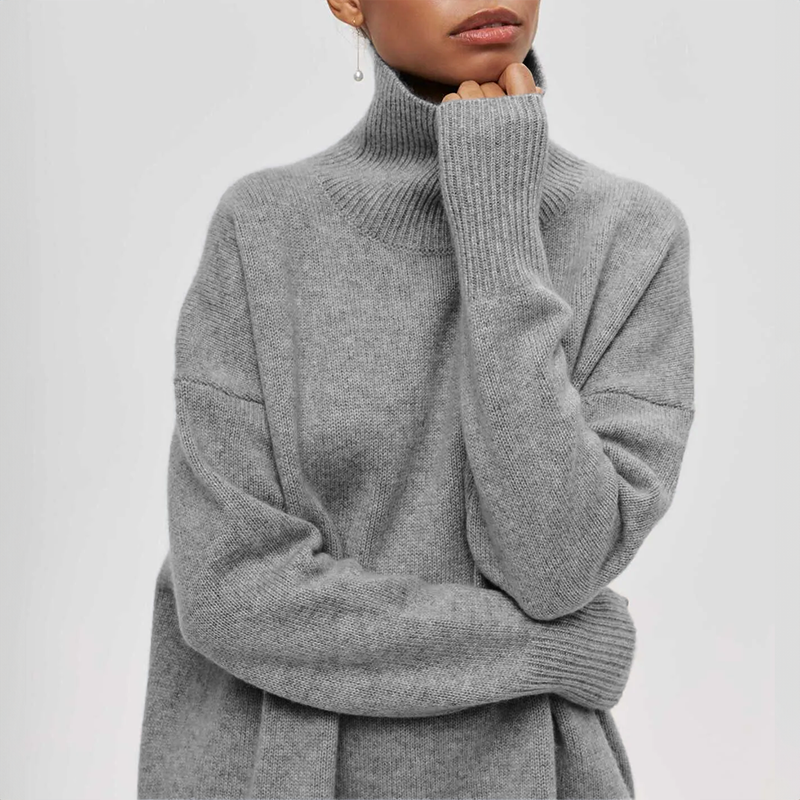 Amelia | Elegante maglione a collo alto lavorato a maglia — 8