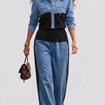 Tilda | Set composto da giacca corta color block e pantaloni larghi — 3