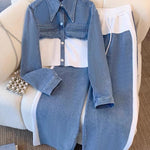 Tilda | Set composto da giacca corta color block e pantaloni larghi — 5