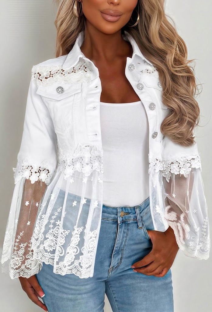 Maja | Giacca con inserti in pizzo — 1