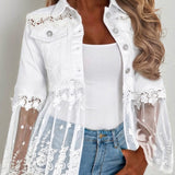 Maja | Giacca con inserti in pizzo — 1