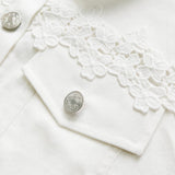 Maja | Giacca con inserti in pizzo — 5
