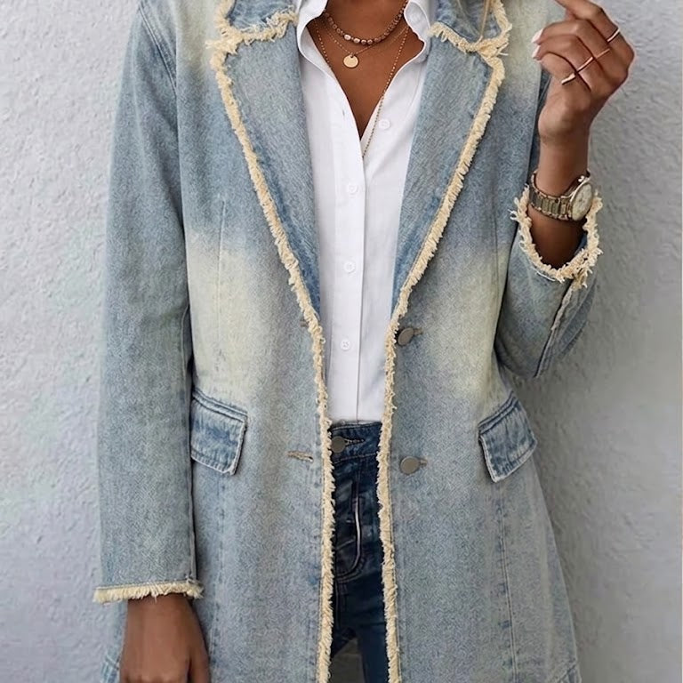 Wilma | Blazer oversize in stile vintage con bordi grezzi — 1