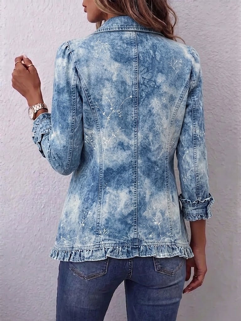 Käthe | Giacca boho vintage con sfumature botaniche e volant — 2