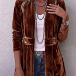 Margarete | Giacca vintage lunga con revers e dettagli con bottoni — 1