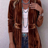 Margarete | Giacca vintage lunga con revers e dettagli con bottoni — 1