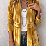 Margarete | Giacca vintage lunga con revers e dettagli con bottoni — 5