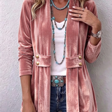 Margarete | Giacca vintage lunga con revers e dettagli con bottoni — 7