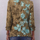 Lina | Giacca boho vintage sfumata con motivo floreale — 2