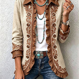 Rosalie | Giacca vintage boho floreale con volant — 1