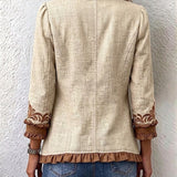 Rosalie | Giacca vintage boho floreale con volant — 2