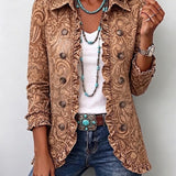 Theresa | Giacca vintage boho floreale con volant — 1