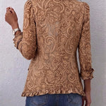 Theresa | Giacca vintage boho floreale con volant — 2