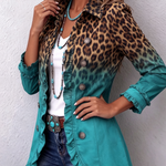 Klara | Giacca blazer con volant sfumato leopardato — 3