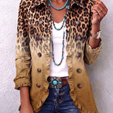 Klara | Giacca blazer con volant sfumato leopardato — 6