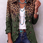 Klara | Giacca blazer con volant sfumato leopardato — 7