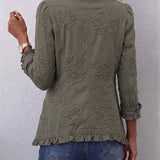 Alina | Giacca pratica boho chic con ricami floreali e finiture con volant — 2