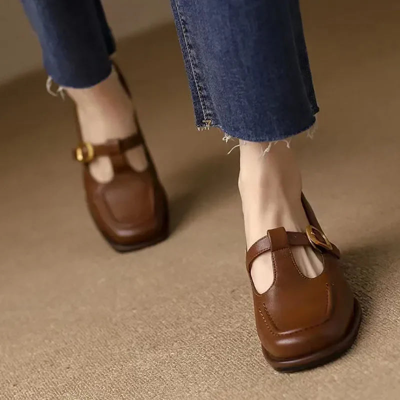 Alma – Scarpe con barra a T in stile vintage — 10