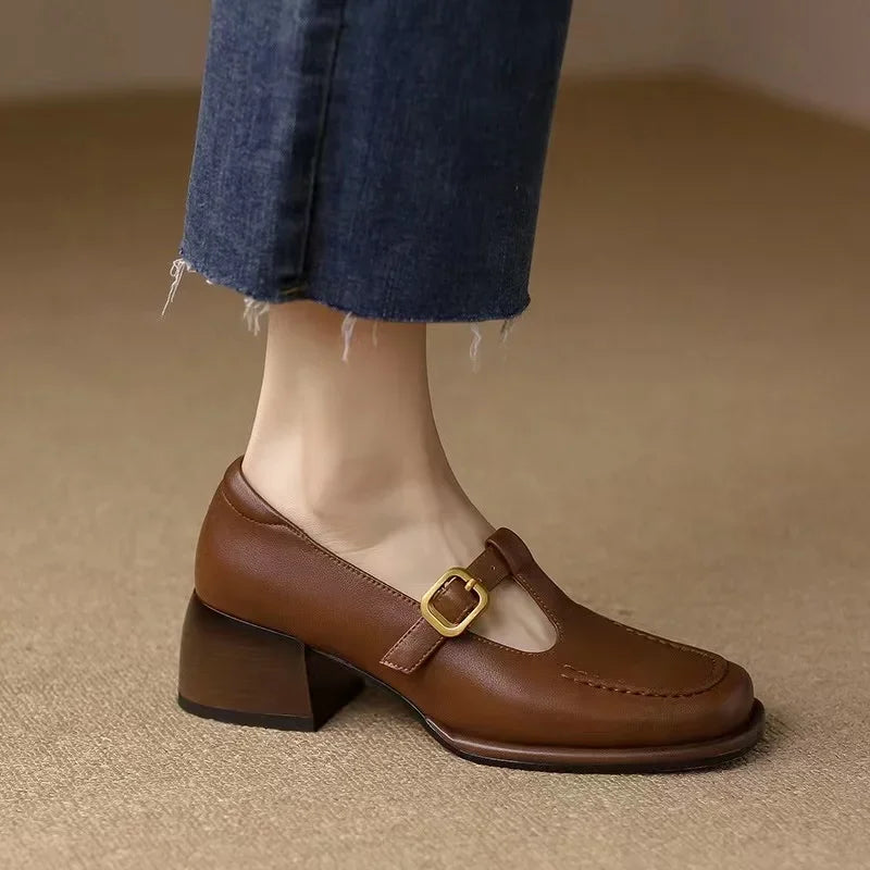 Alma – Scarpe con barra a T in stile vintage — 11
