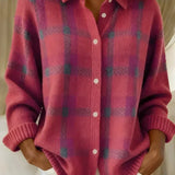 Anja | Cardigan classico a quadri con colletto — 1