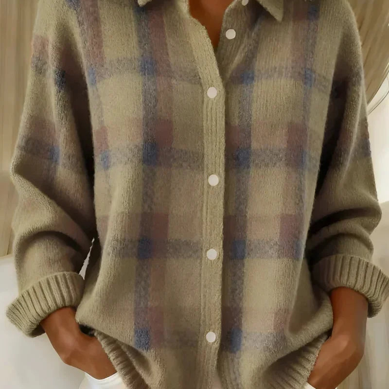 Tanja | Comodo cardigan in maglia a quadri — 1